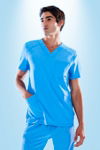 Infinity Men's V-Neck Scrub Top