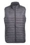 Grey zip front sleeveless jacket with high neck