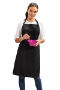 Black waterproof apron with adjustable strap