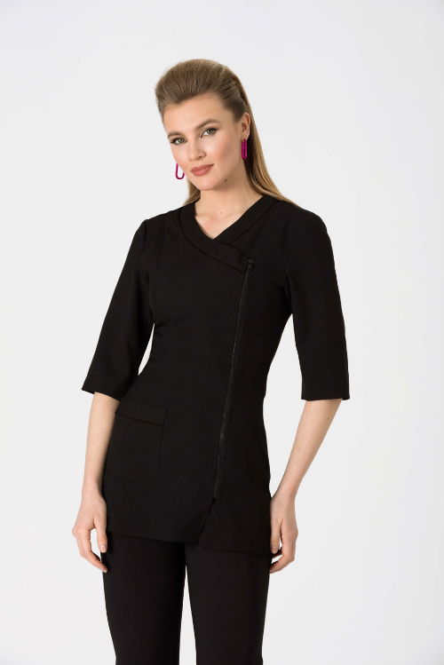 Zip Front Long Sleeve Tunic B778LS