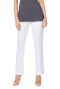 White slim leg capri trousers in bi-stretch fabric