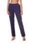 Straight Leg Linen Look Elastic Trousers B094E