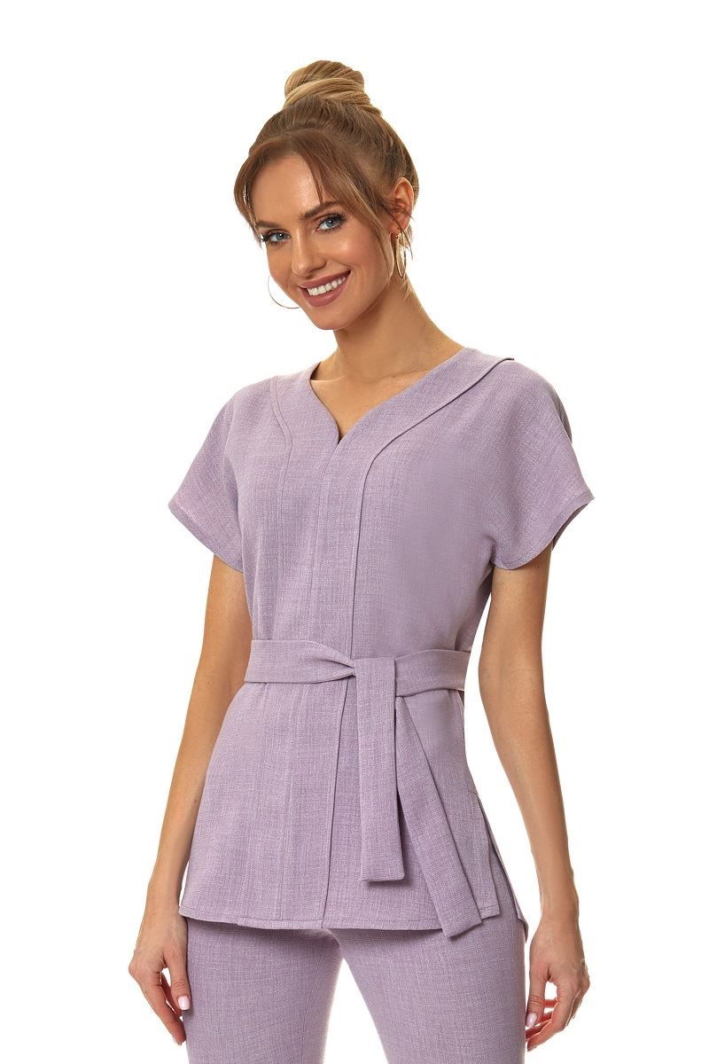 belt flattering linen like uniform