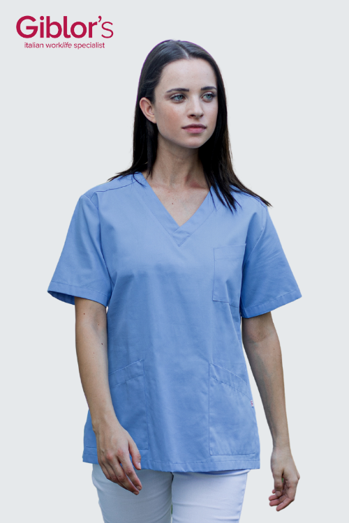 Ladies Milena Cotton Slim Fit Scrub Top