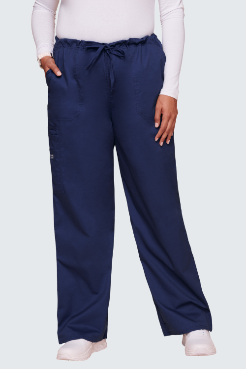 Navy Core Stretch Ladies Drawstring Scrub Trousers - Cherokee WWE4043 (6)